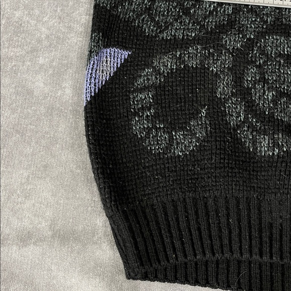 Vintage Asphalt Wool Blend Sweater Made in Canada Abstract Black Medium - Picture 9 of 10